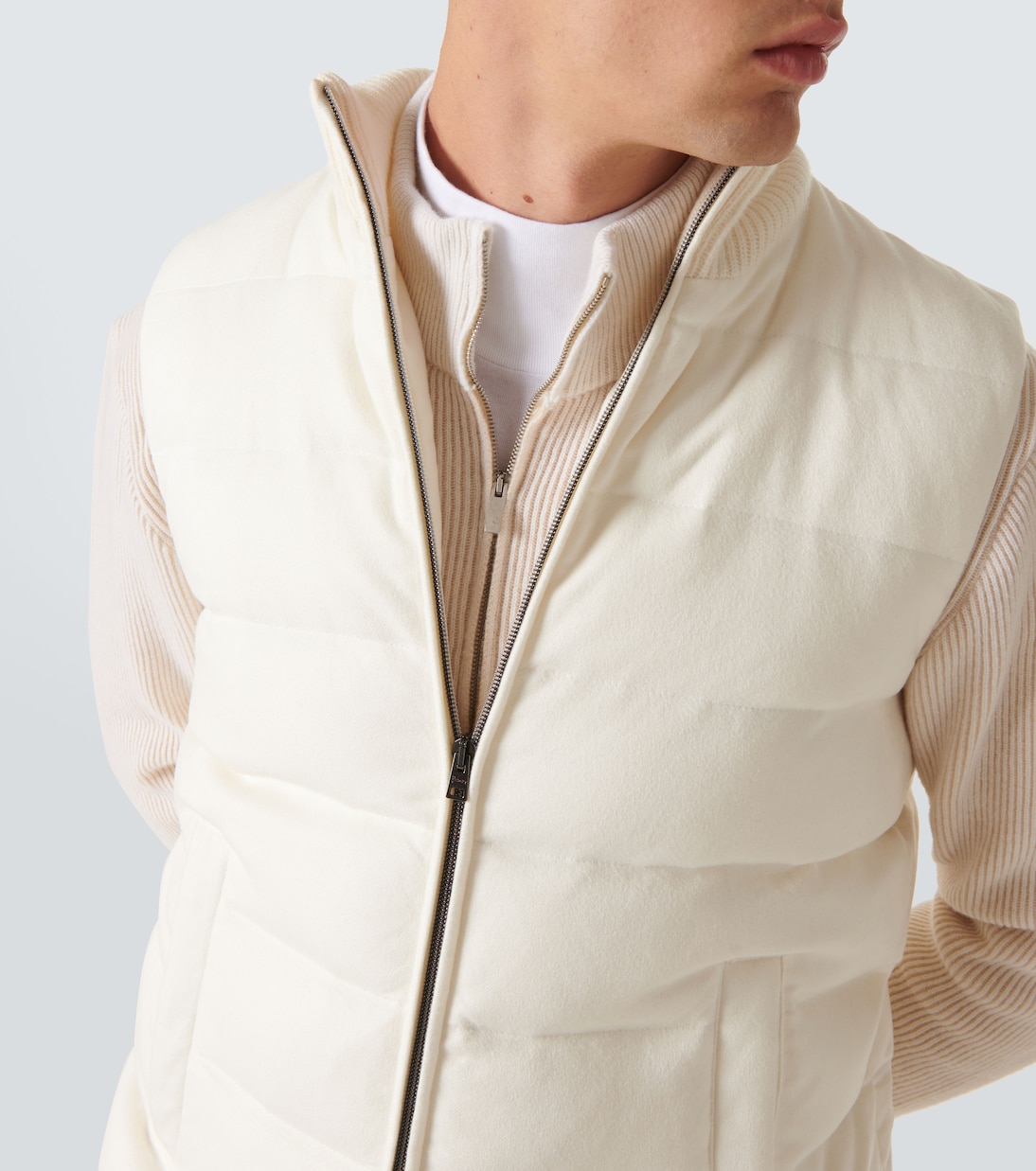 Silk and cashmere down vest | Herno