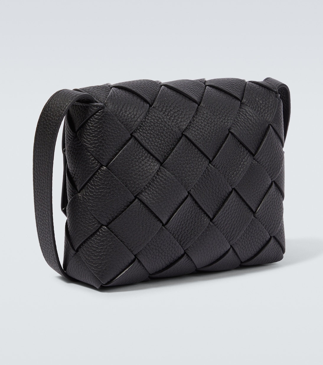 Diago Intreccio leather crossbody bag in black Bottega Veneta Mytheresa