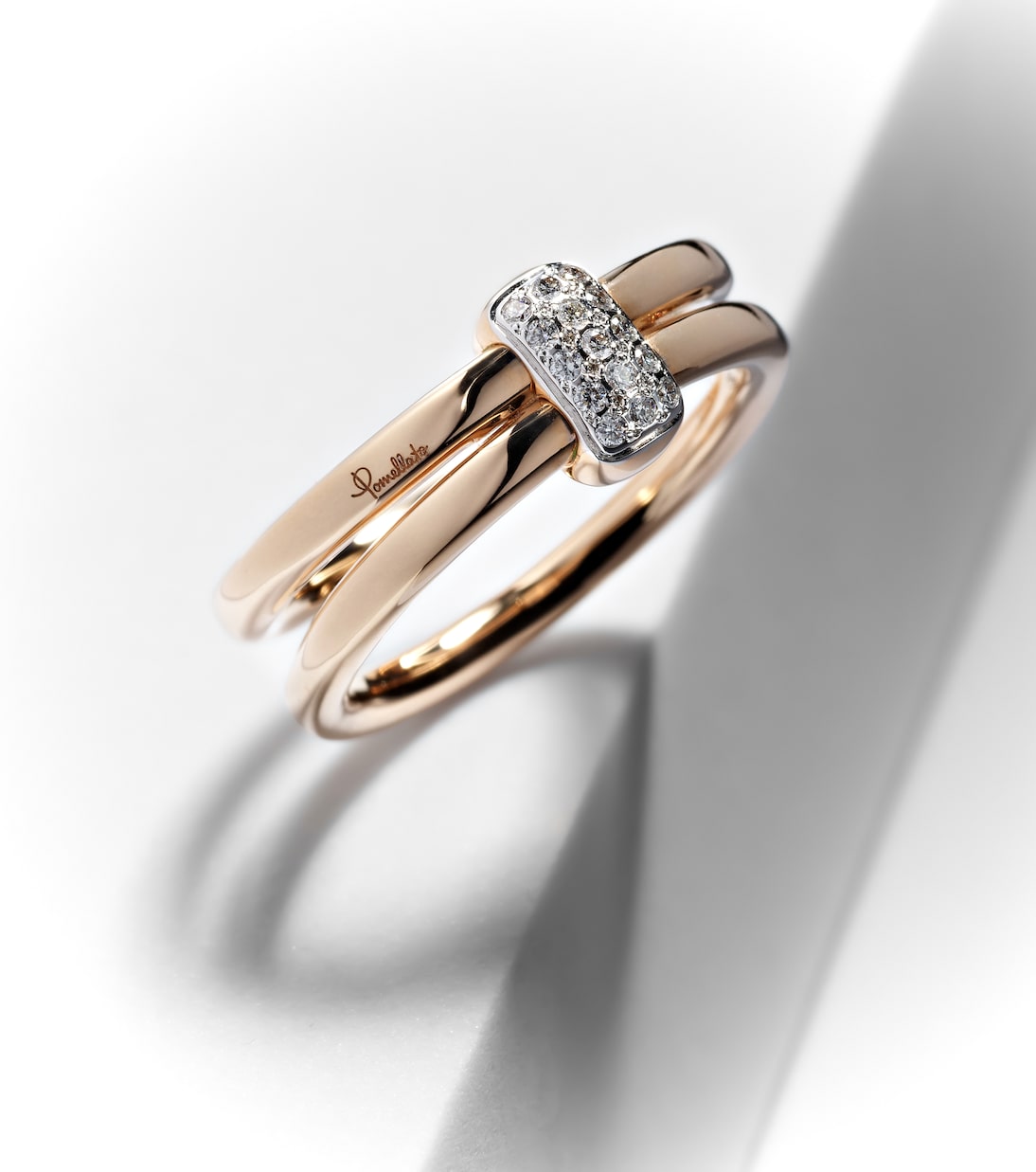 Bague Pomellato Together en or rose 18 ct et diamants | Pomellato