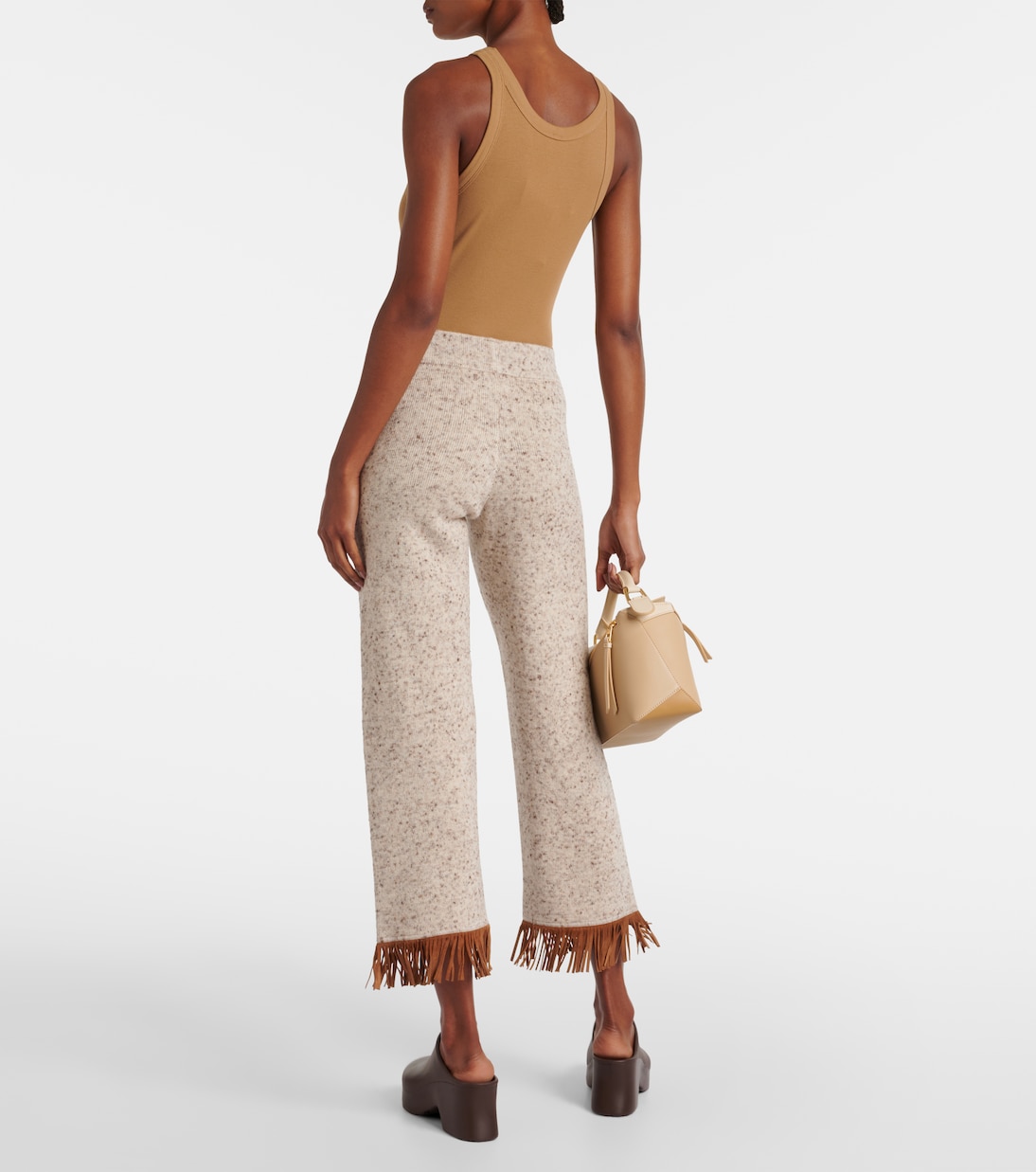 Dreamscape fringed wool-blend pants | Alanui