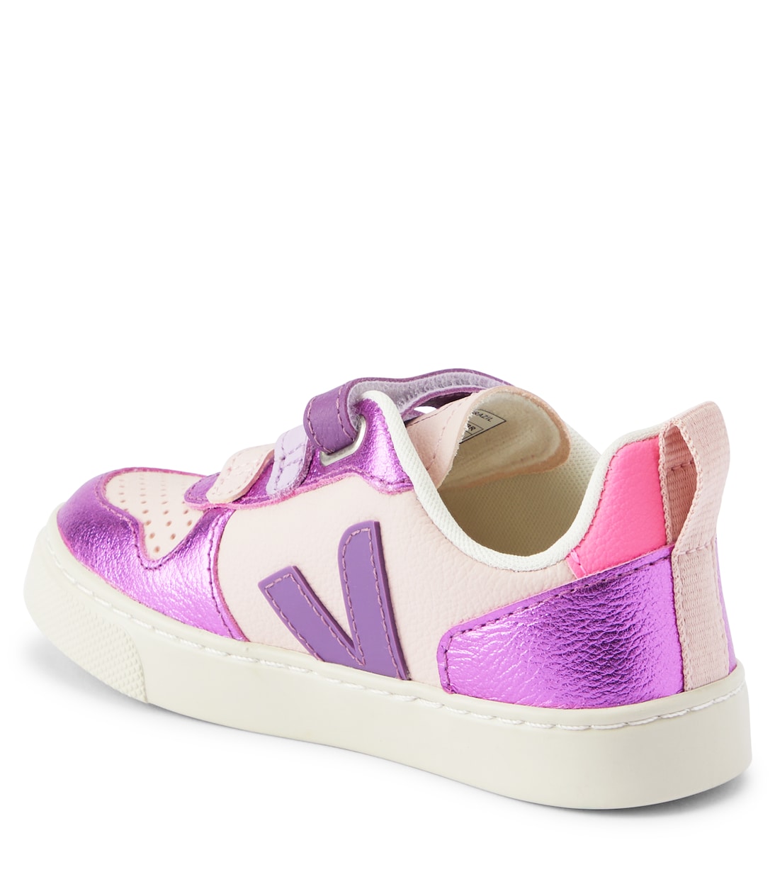 Baskets V-10 en cuir métallisé | Veja Kids