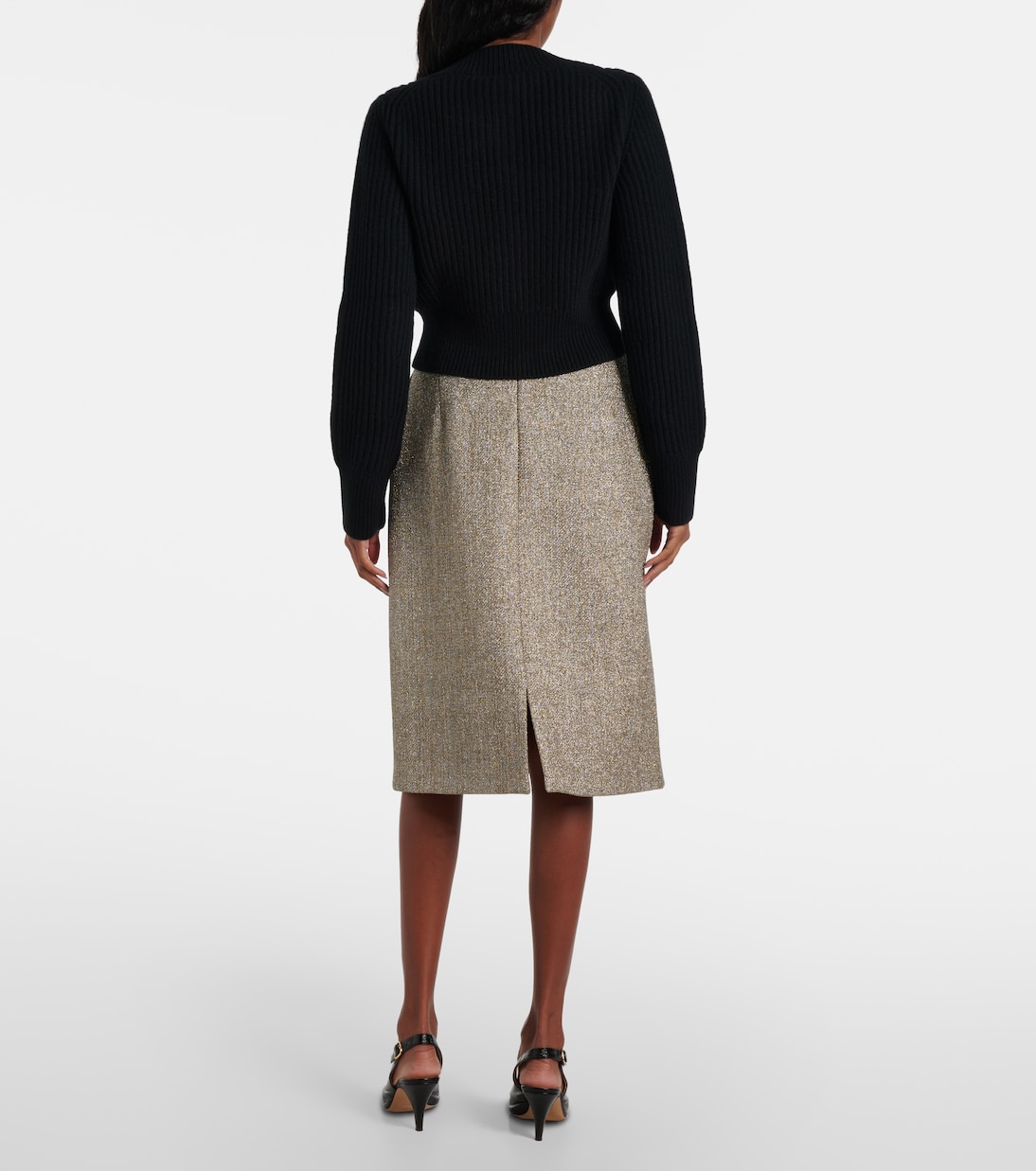 Cardigan cropped in lana e cashmere  | Erdem