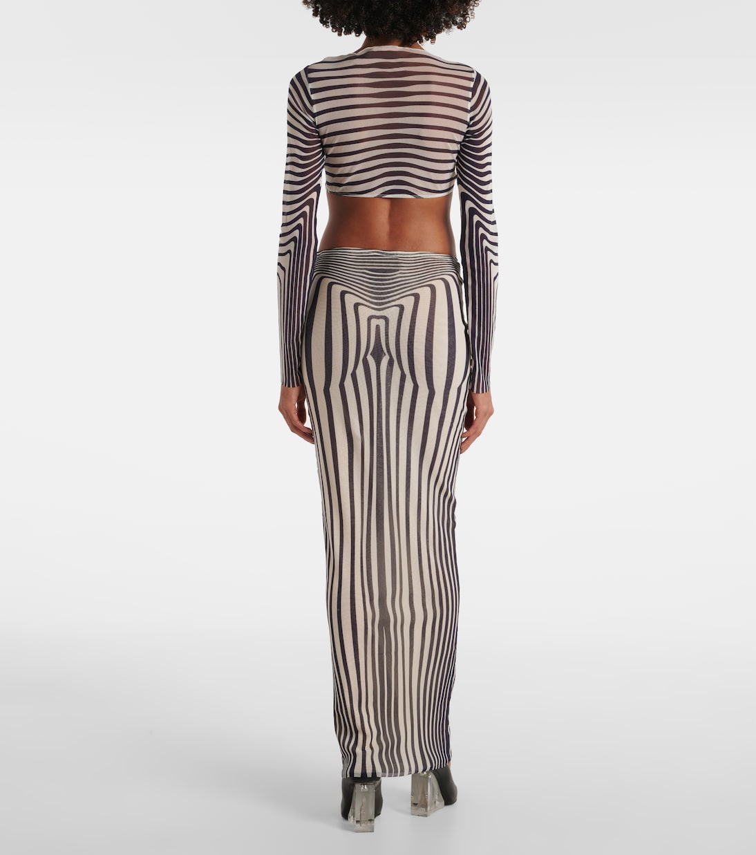 The Navy Blue Body Morphing maxi skirt | Jean Paul Gaultier