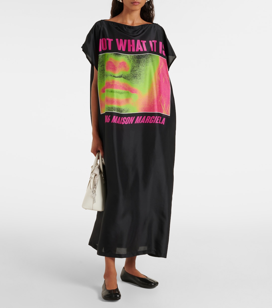 Printed silk maxi dress | MM6 Maison Margiela