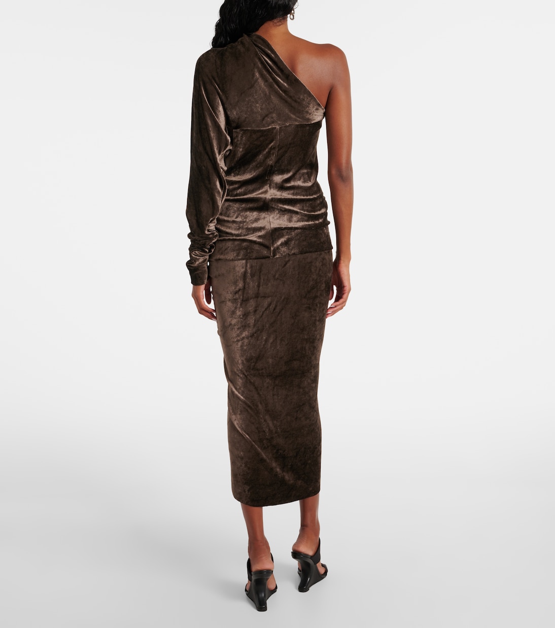 Top monospalla Lilies Diana in velluto | Rick Owens