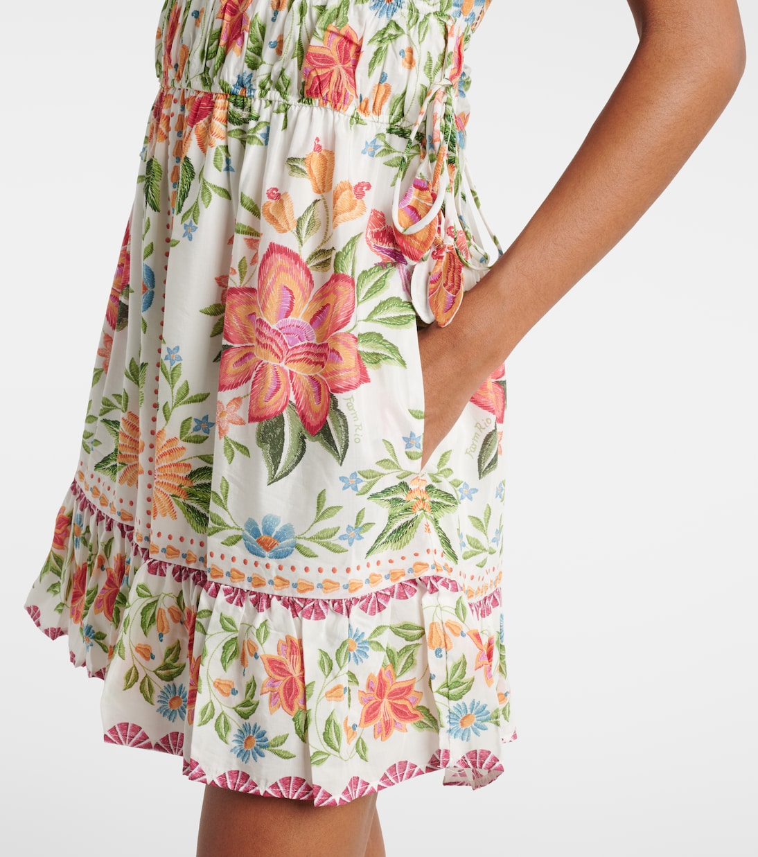 Minikleid Bloom Garden aus einem Baumwollgemisch | Farm Rio