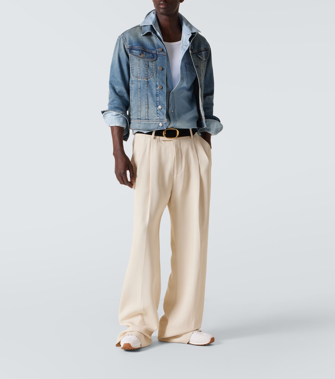 Camicia Western in chambray di cotone | Tom Ford
