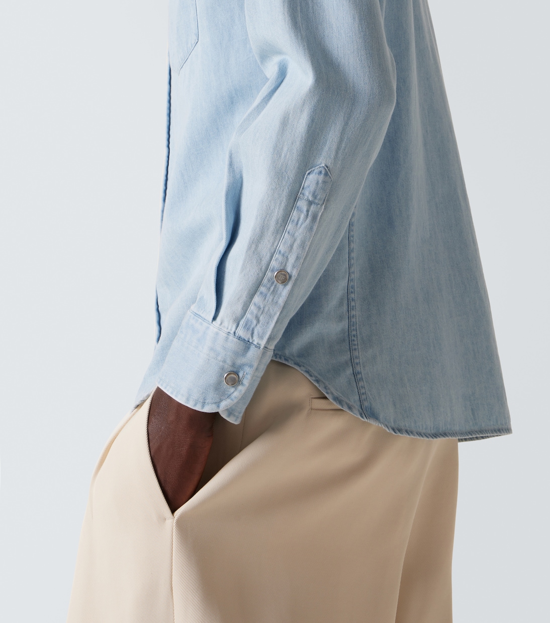 Camicia Western in chambray di cotone | Tom Ford