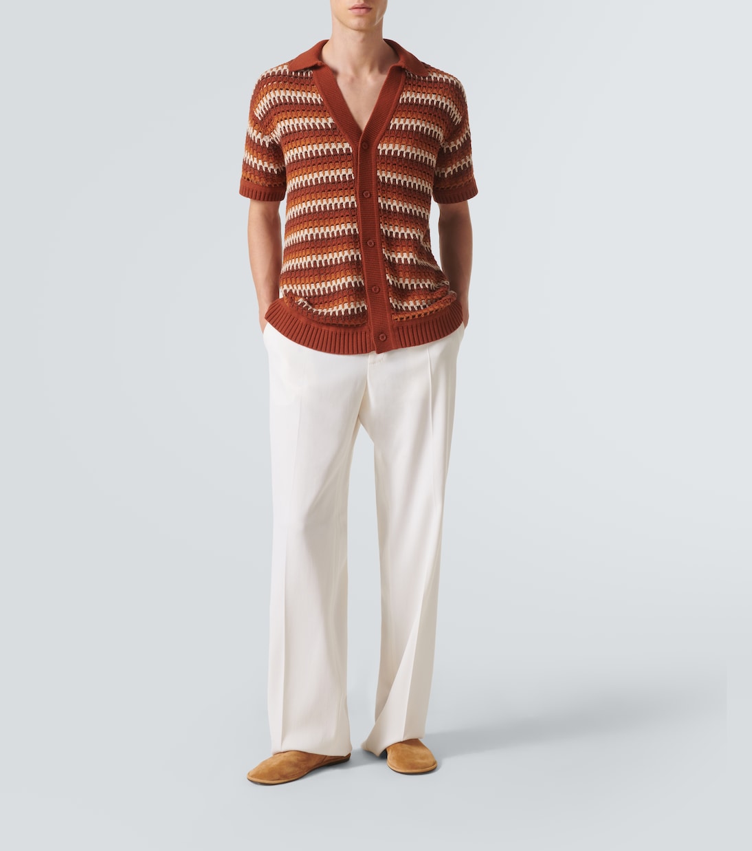 Camicia Pinto in crochet di cotone | Frescobol Carioca