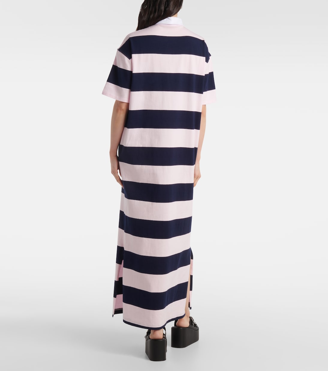 Abito lungo in cotone a righe | Coperni