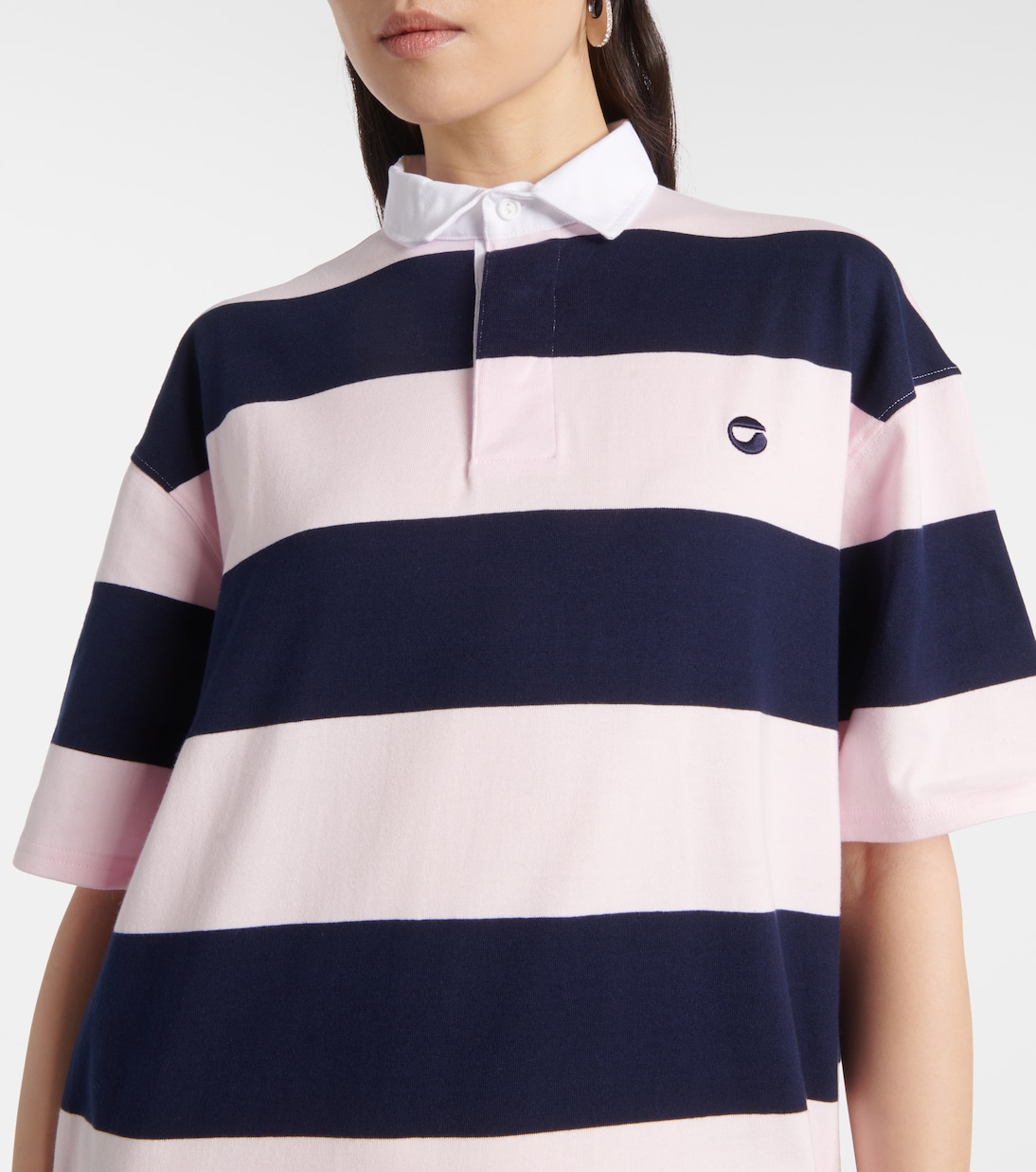 Abito lungo in cotone a righe | Coperni