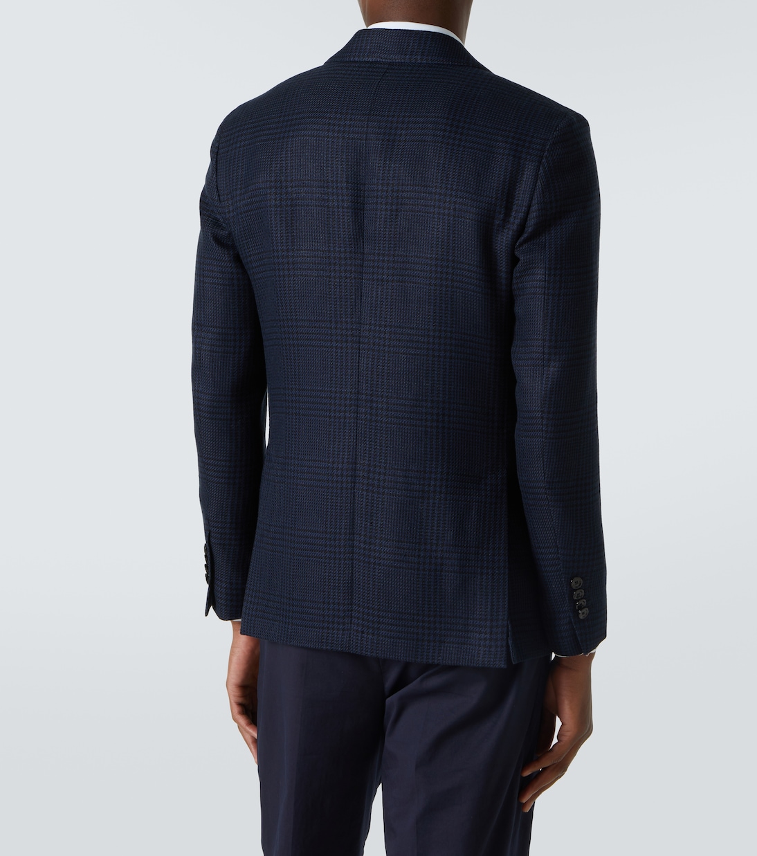 Blazer in cotone e lino a quadri | Lardini