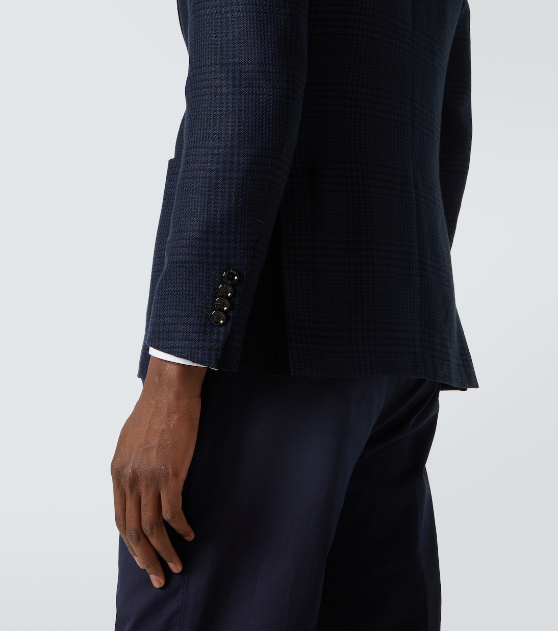 Blazer in cotone e lino a quadri | Lardini