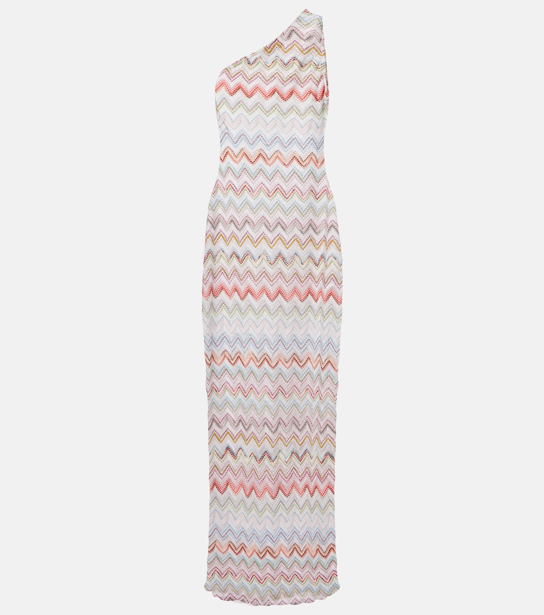 Abito lungo in crochet a zig-zag | Missoni