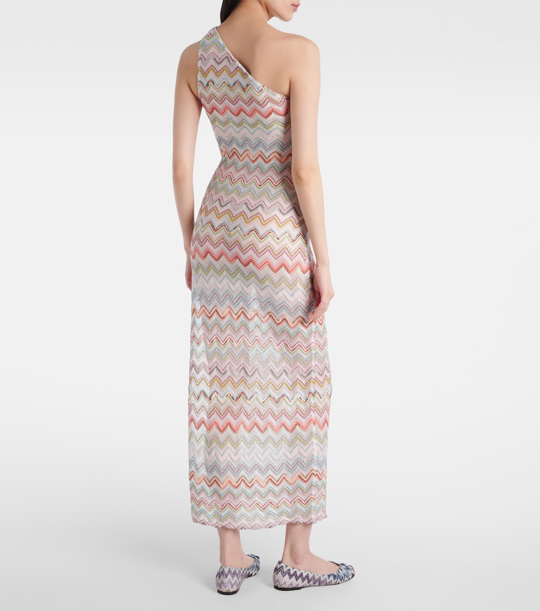 Abito lungo in crochet a zig-zag | Missoni