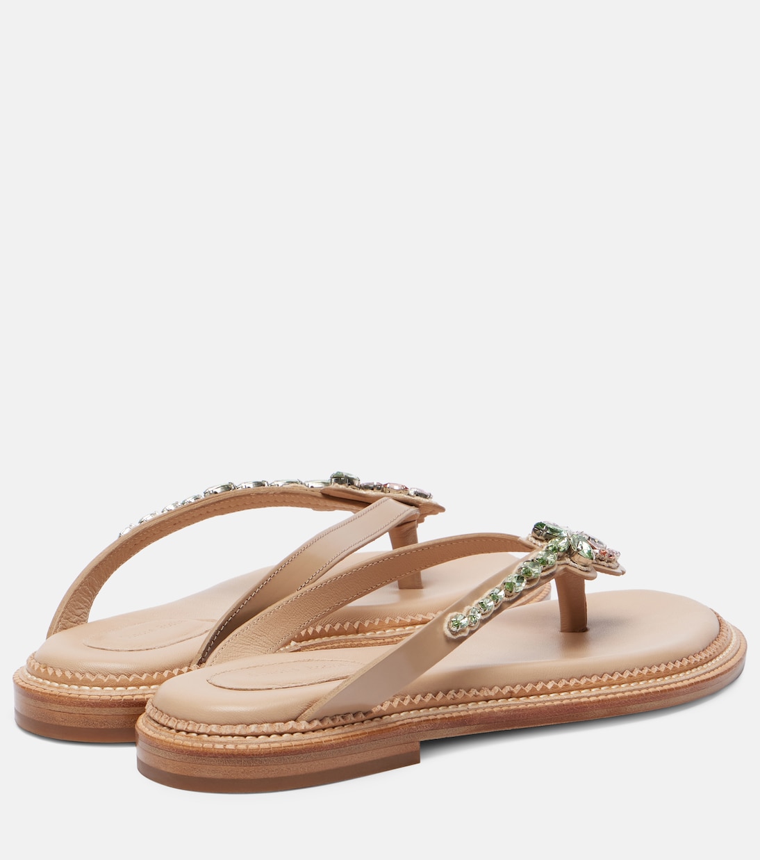 Sandalen aus Leder mit Kristallen | Simone Rocha