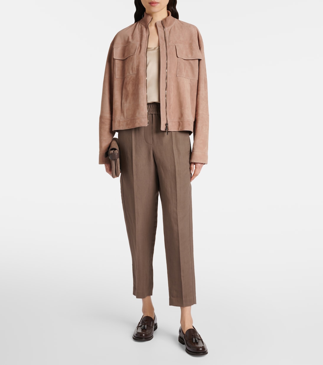 Pantaloni regular a vita media | Brunello Cucinelli