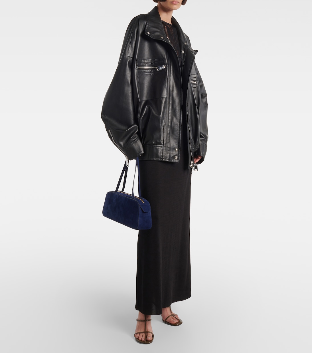 Borsa a spalla Simona in suede | Khaite