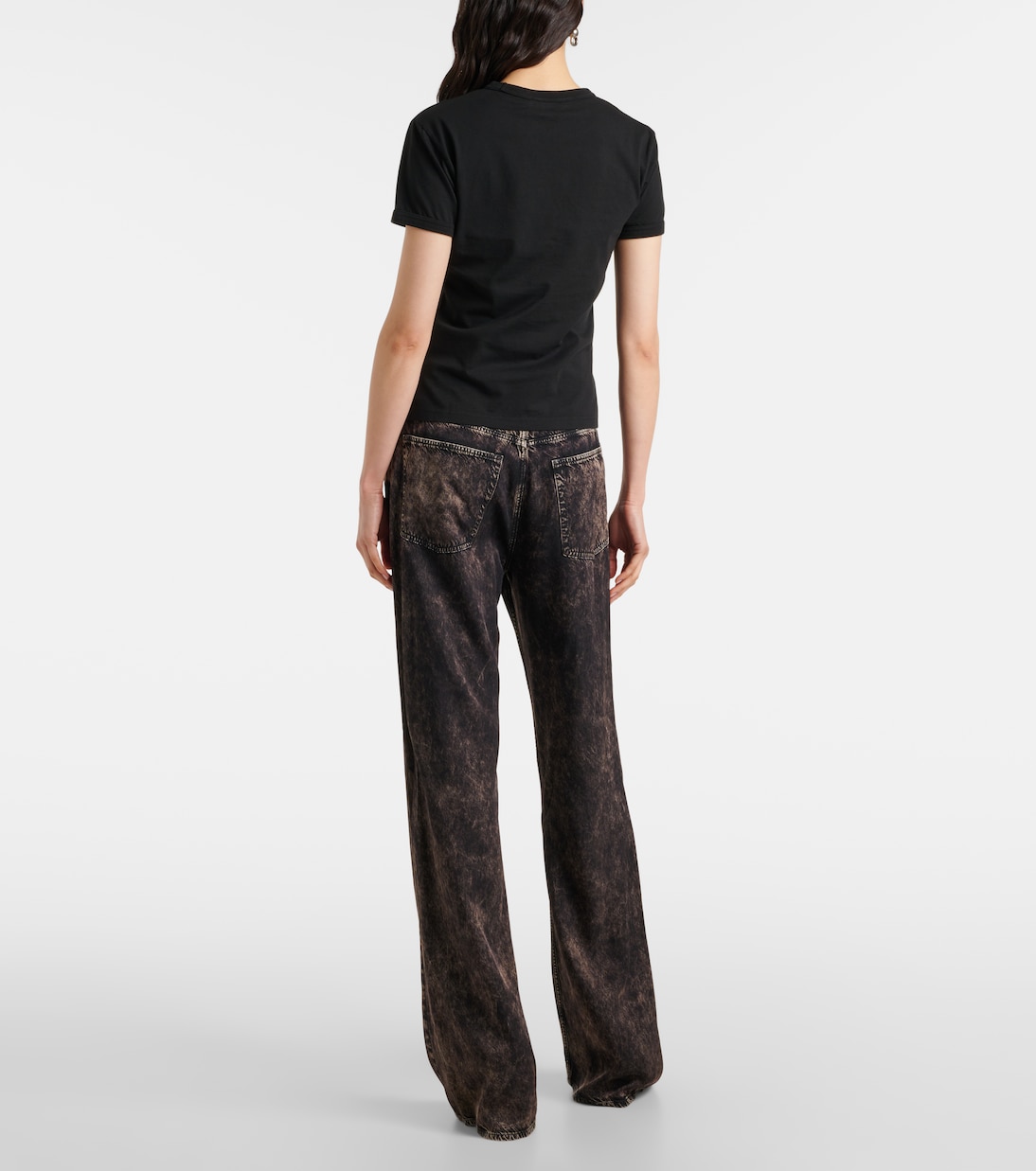 T-shirt in jersey di cotone a strati | Acne Studios