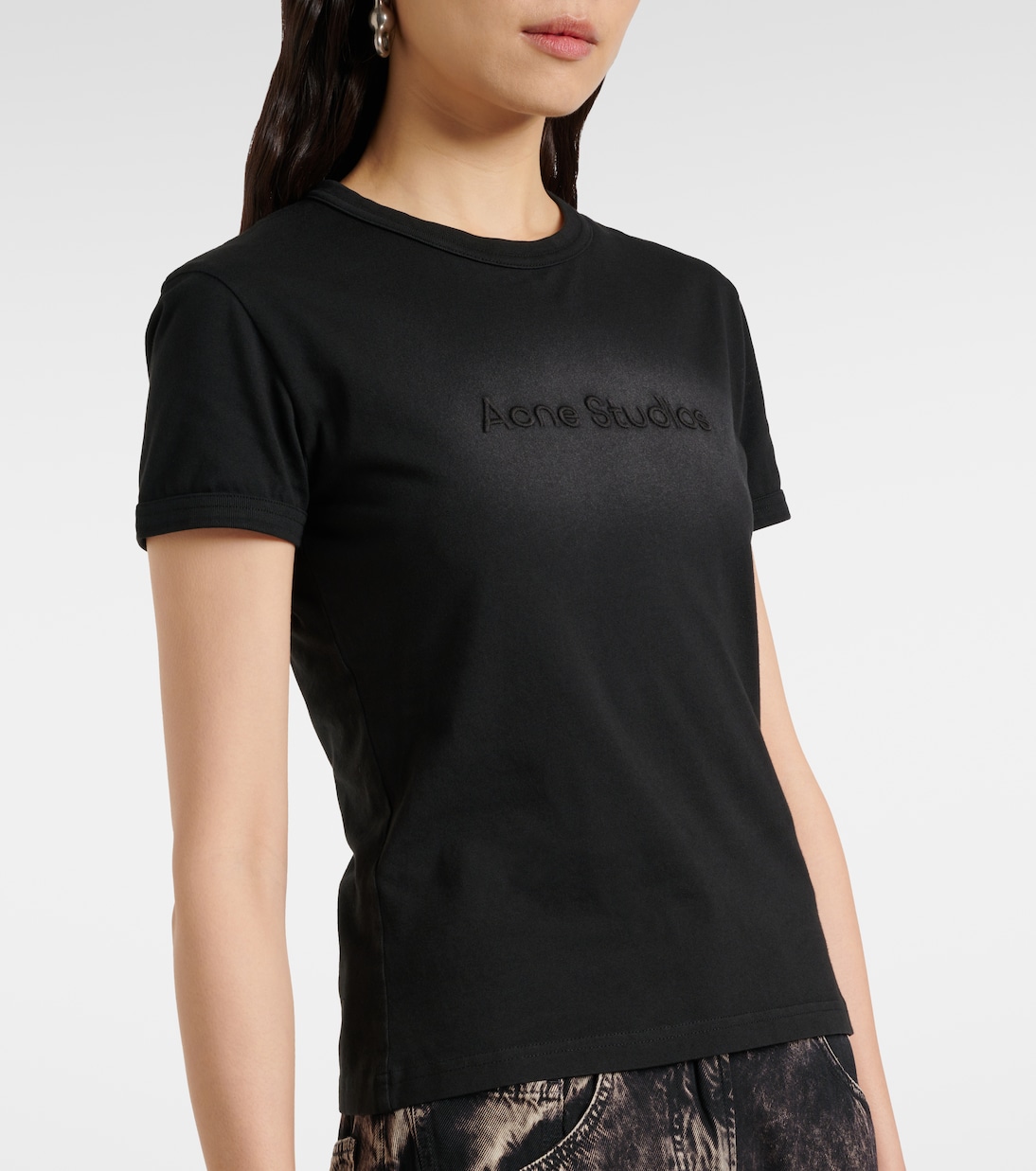 T-shirt in jersey di cotone a strati | Acne Studios