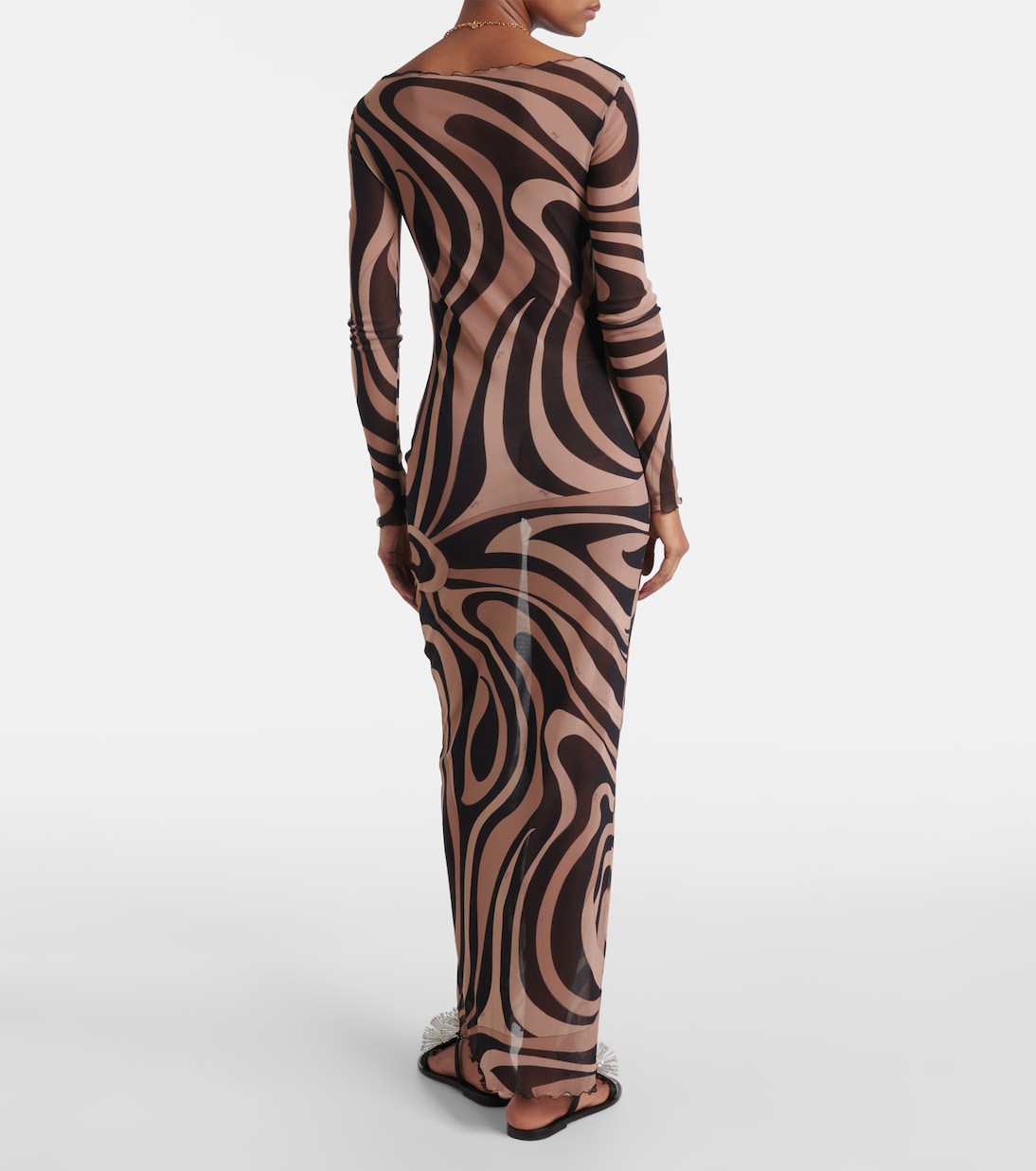 Abito lungo Marmo in mesh | Pucci