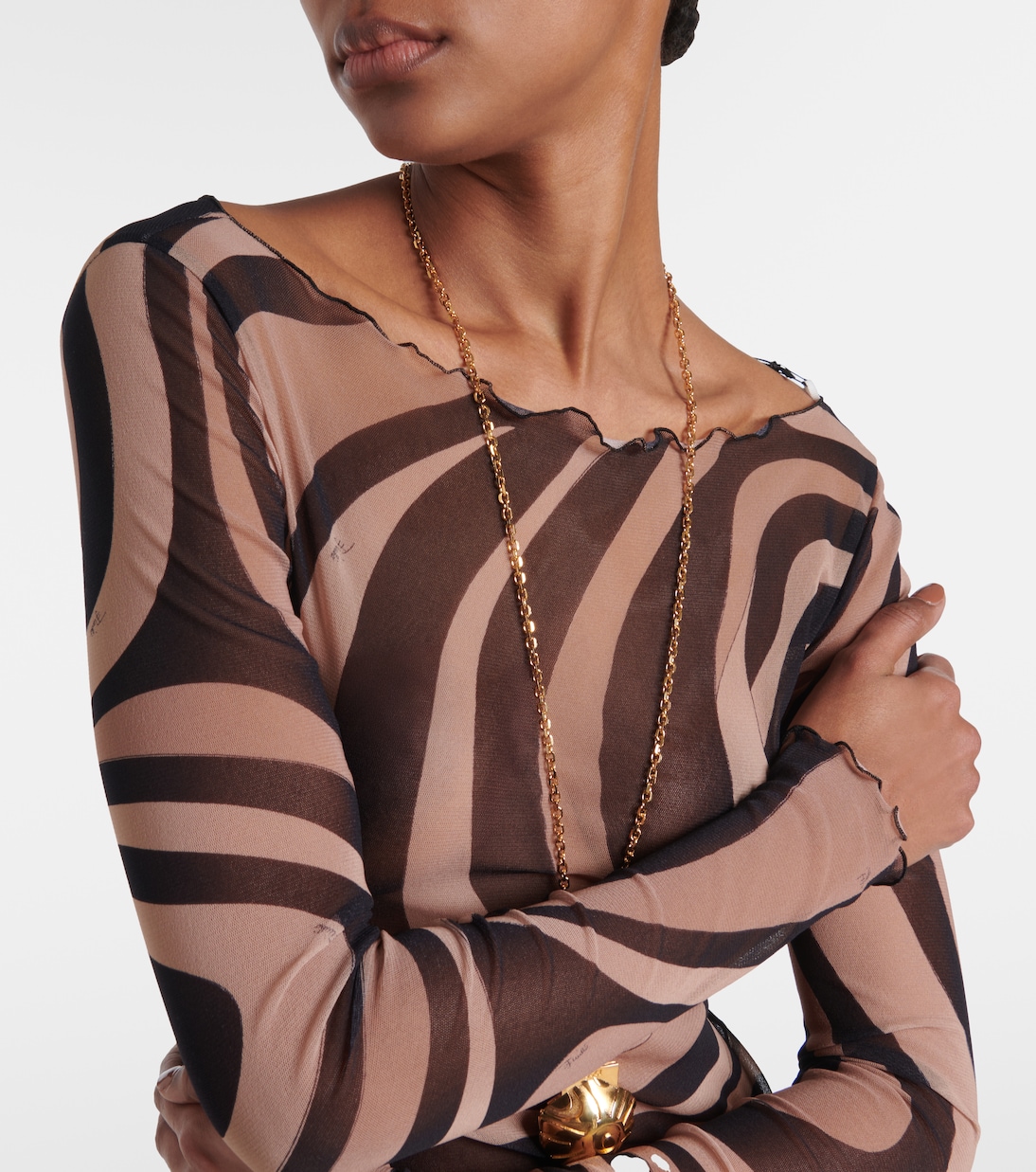 Abito lungo Marmo in mesh | Pucci