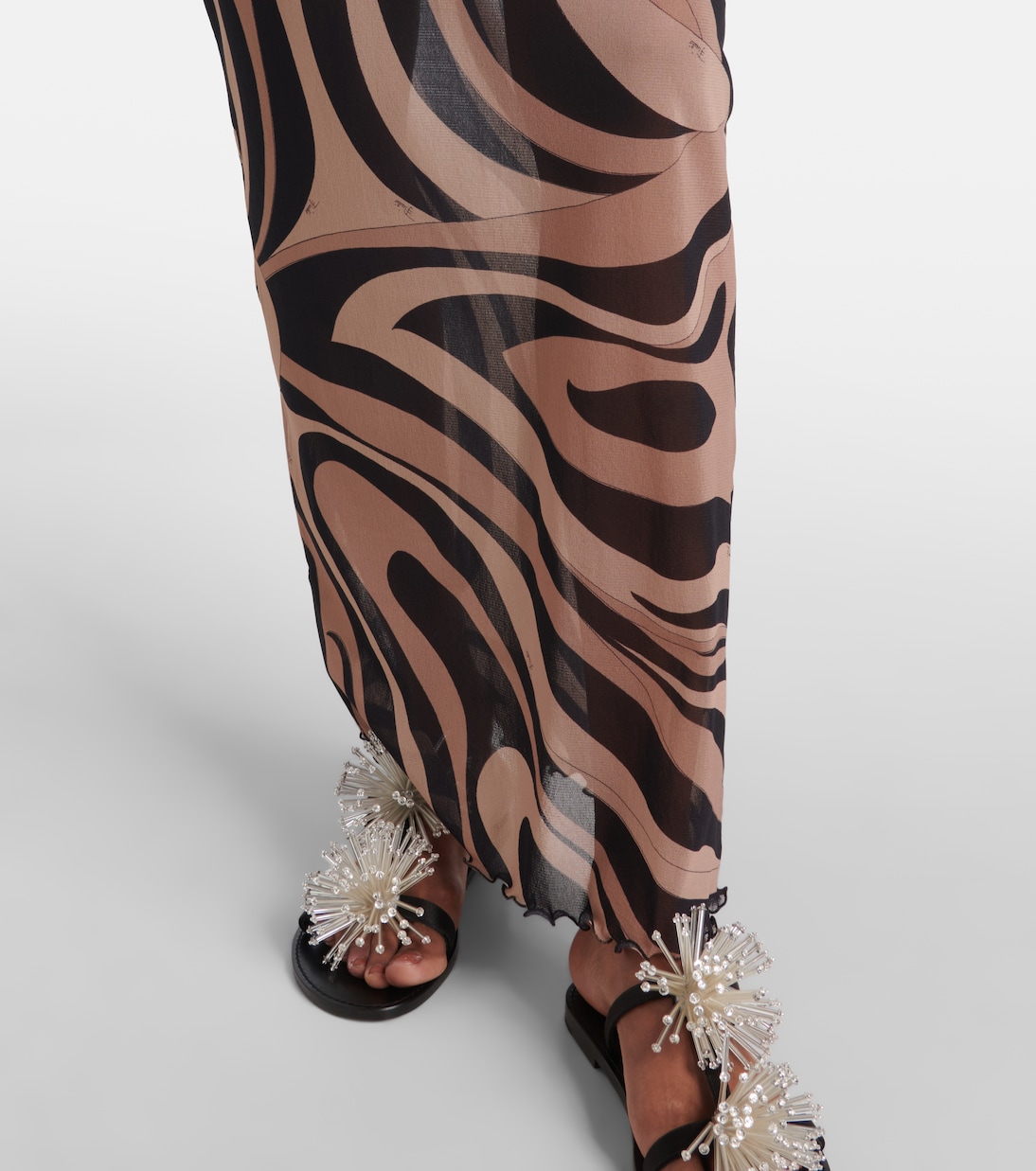 Abito lungo Marmo in mesh | Pucci