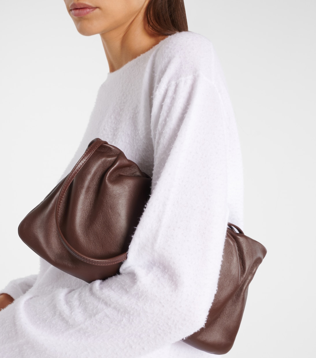 Schultertasche XL Bourse aus Leder | The Row