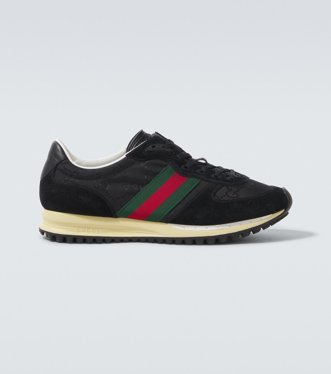 Re-Motion Web Stripe suede-trimmed sneakers | Gucci