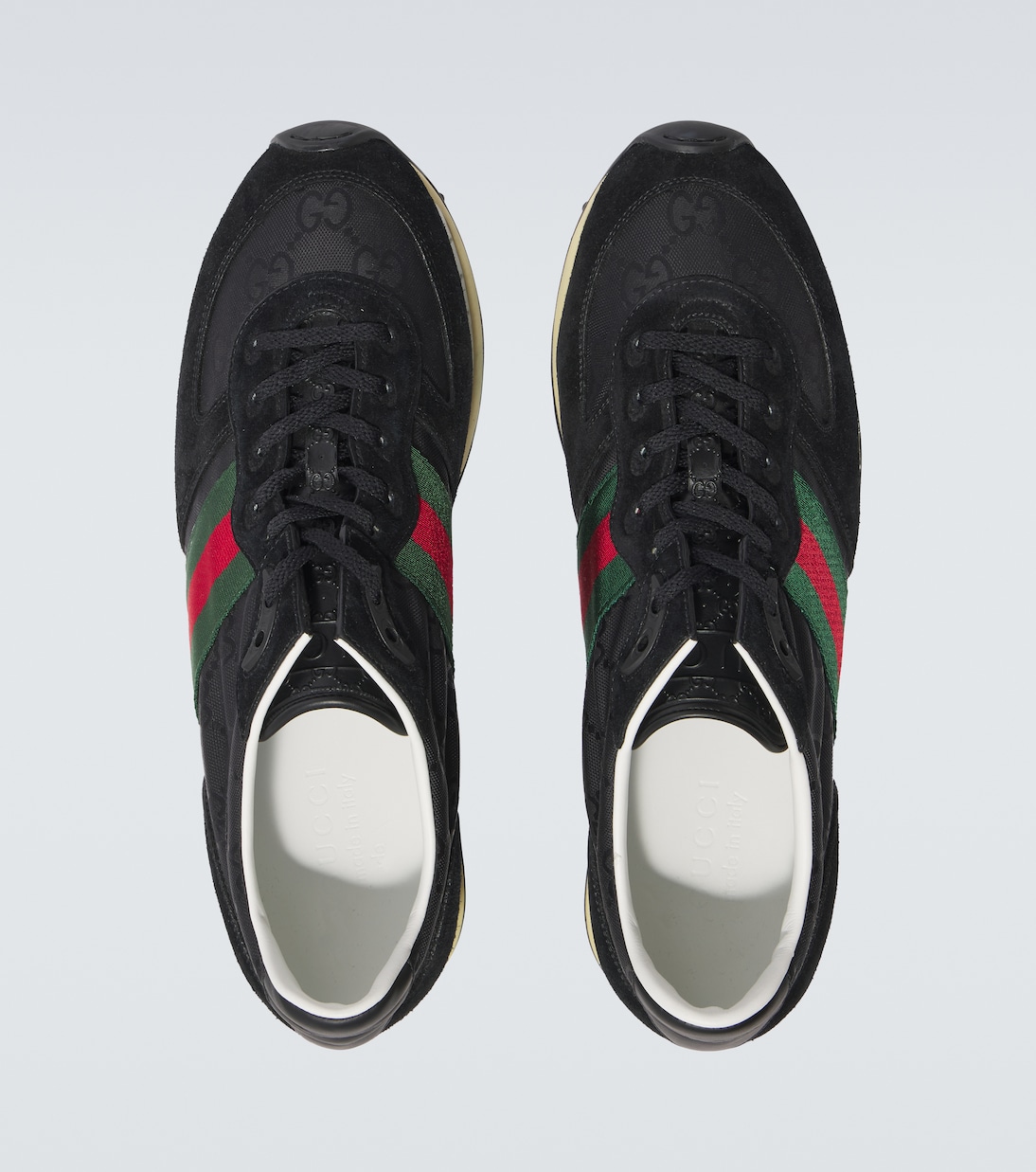 Re-Motion Web Stripe suede-trimmed sneakers | Gucci