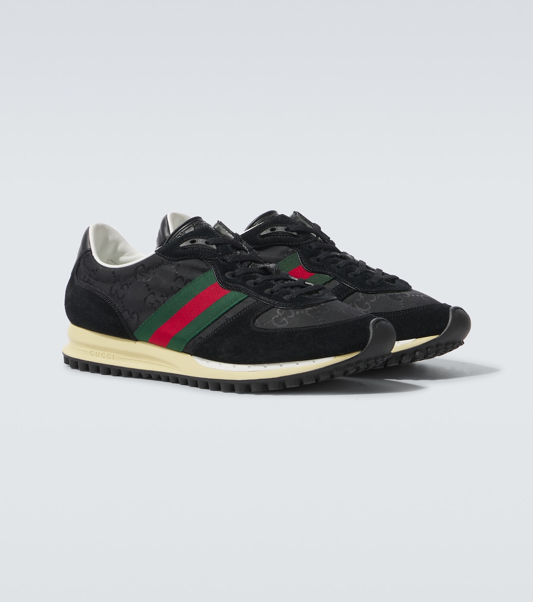 Re-Motion Web Stripe suede-trimmed sneakers | Gucci
