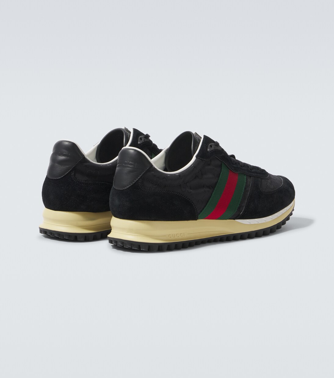 Re-Motion Web Stripe suede-trimmed sneakers | Gucci