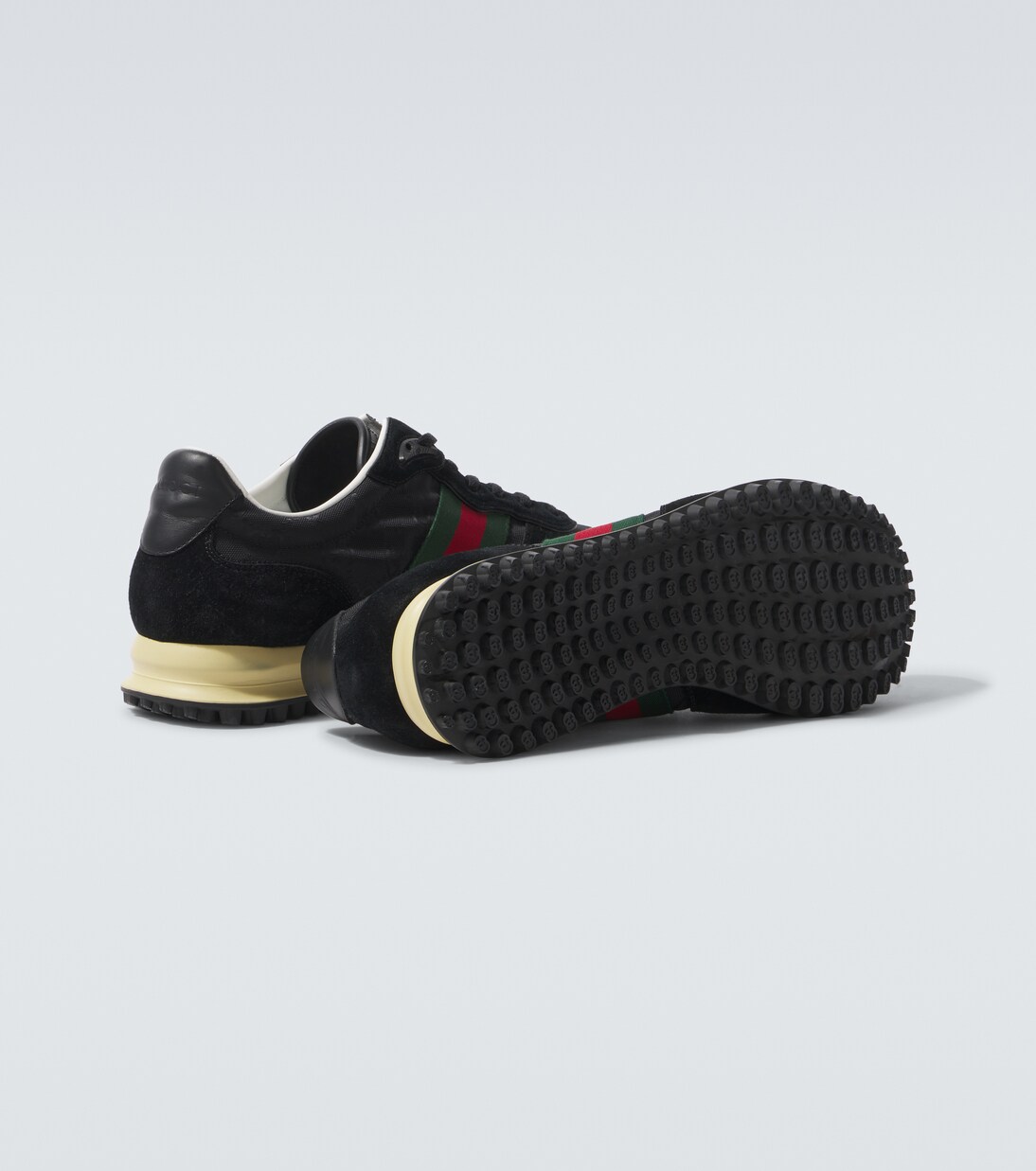 Re-Motion Web Stripe suede-trimmed sneakers | Gucci