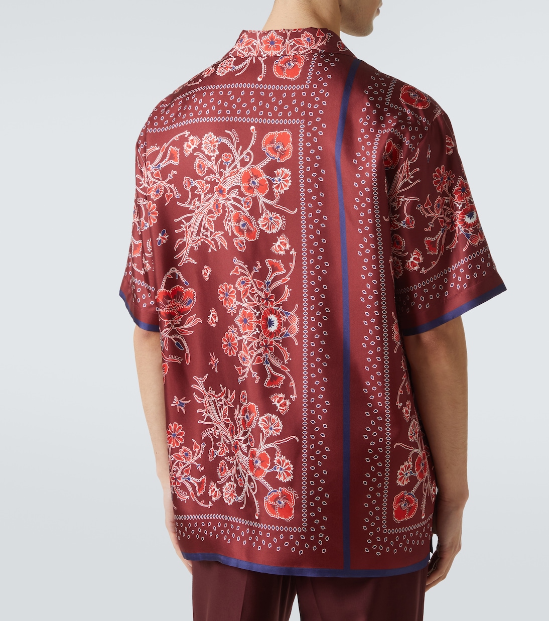 Camisa bowling de seda estampada | Gucci