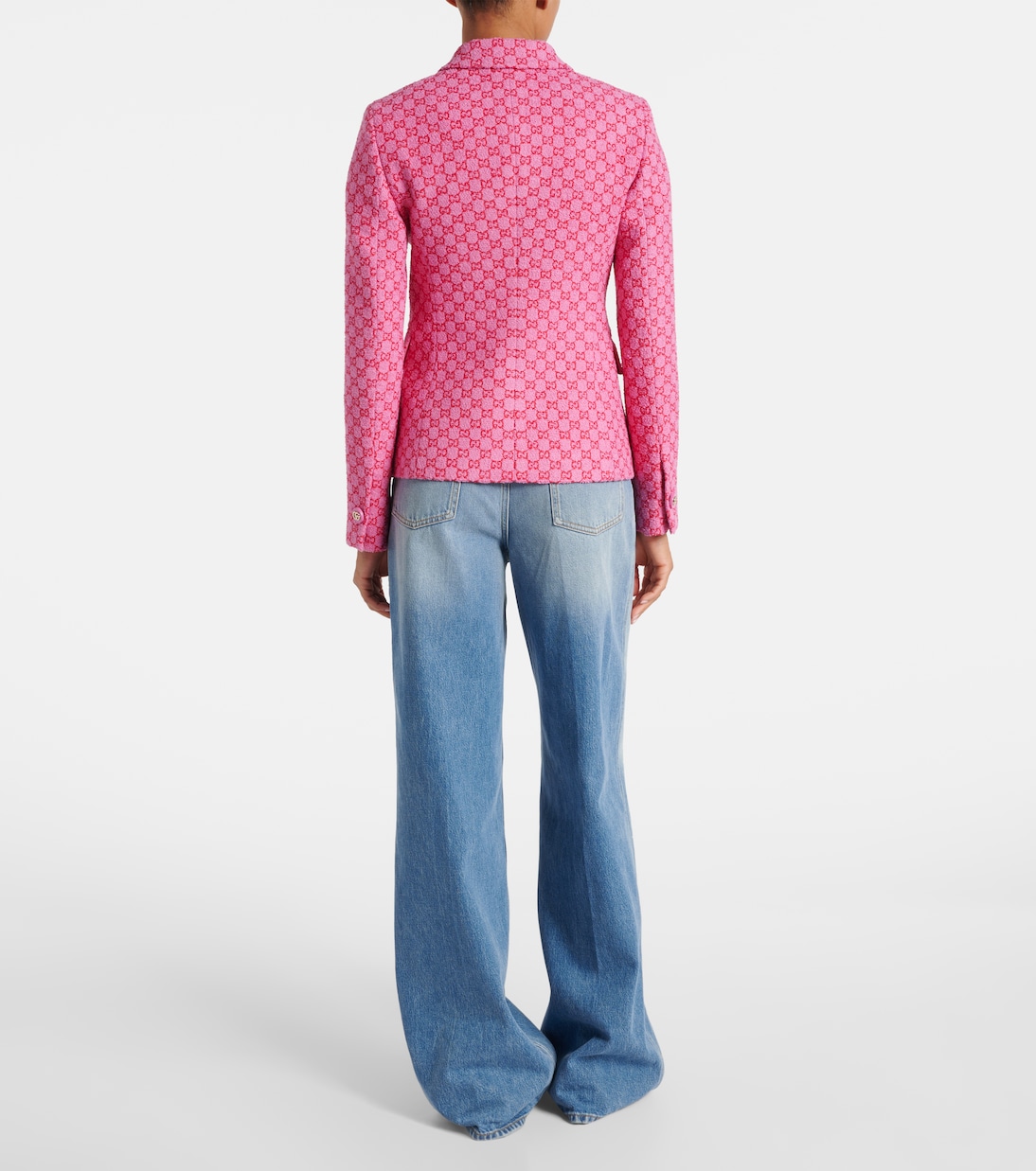 Chaqueta en mezcla de algodón con GG | Gucci