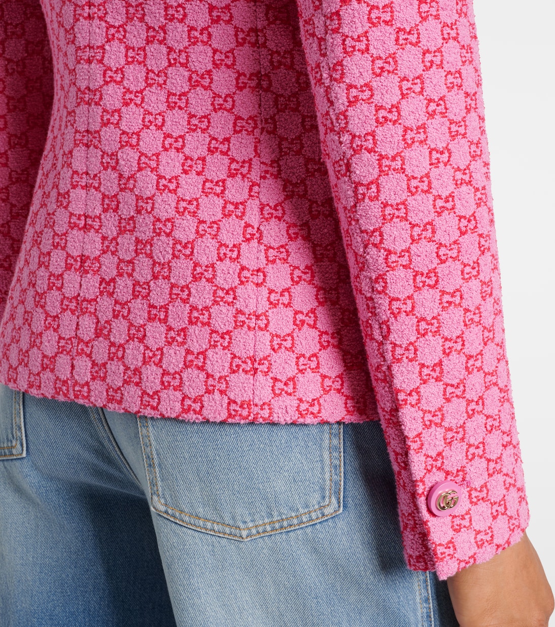 Chaqueta en mezcla de algodón con GG | Gucci