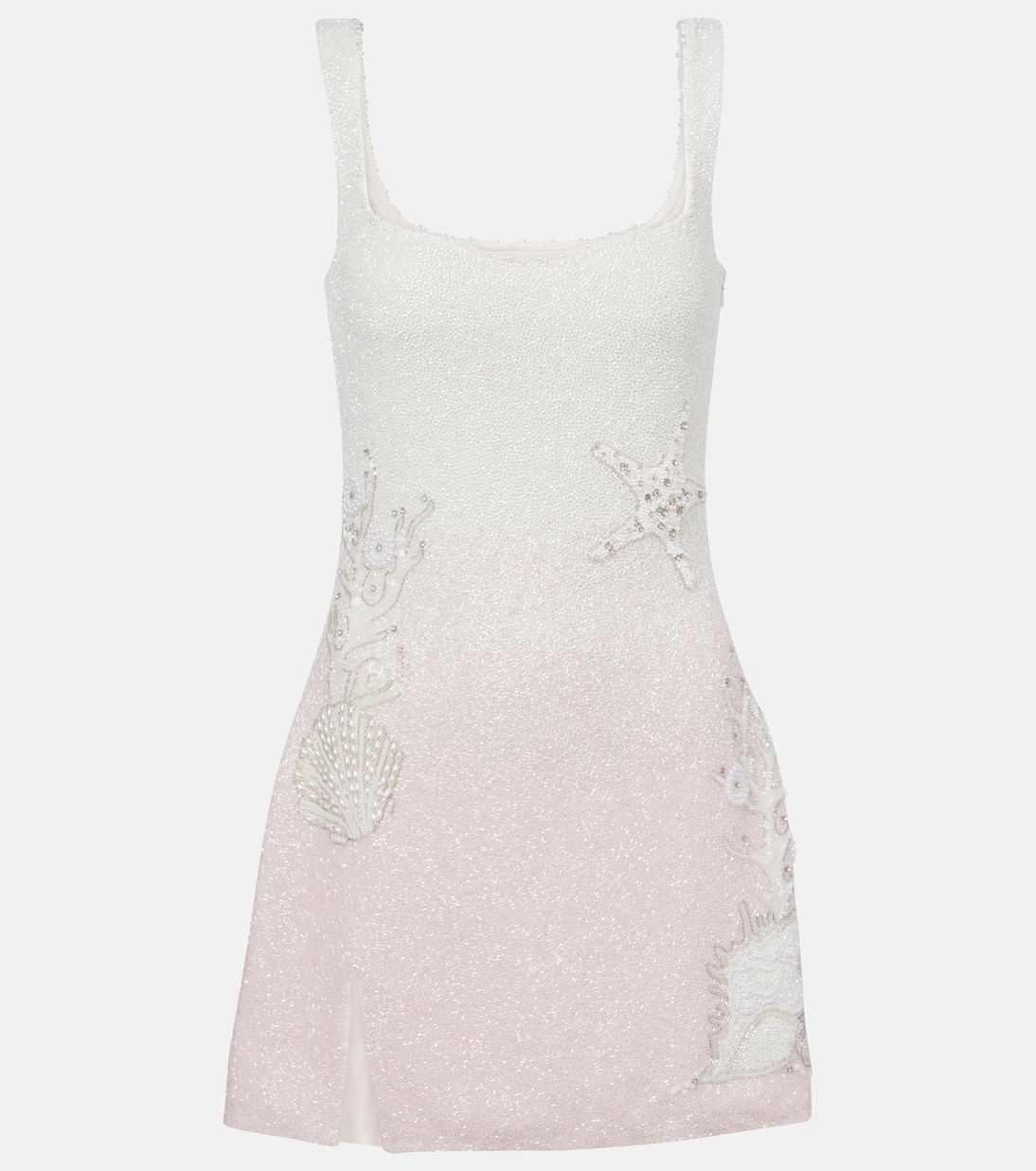 Seashell embellished minidress  | Clio Peppiatt