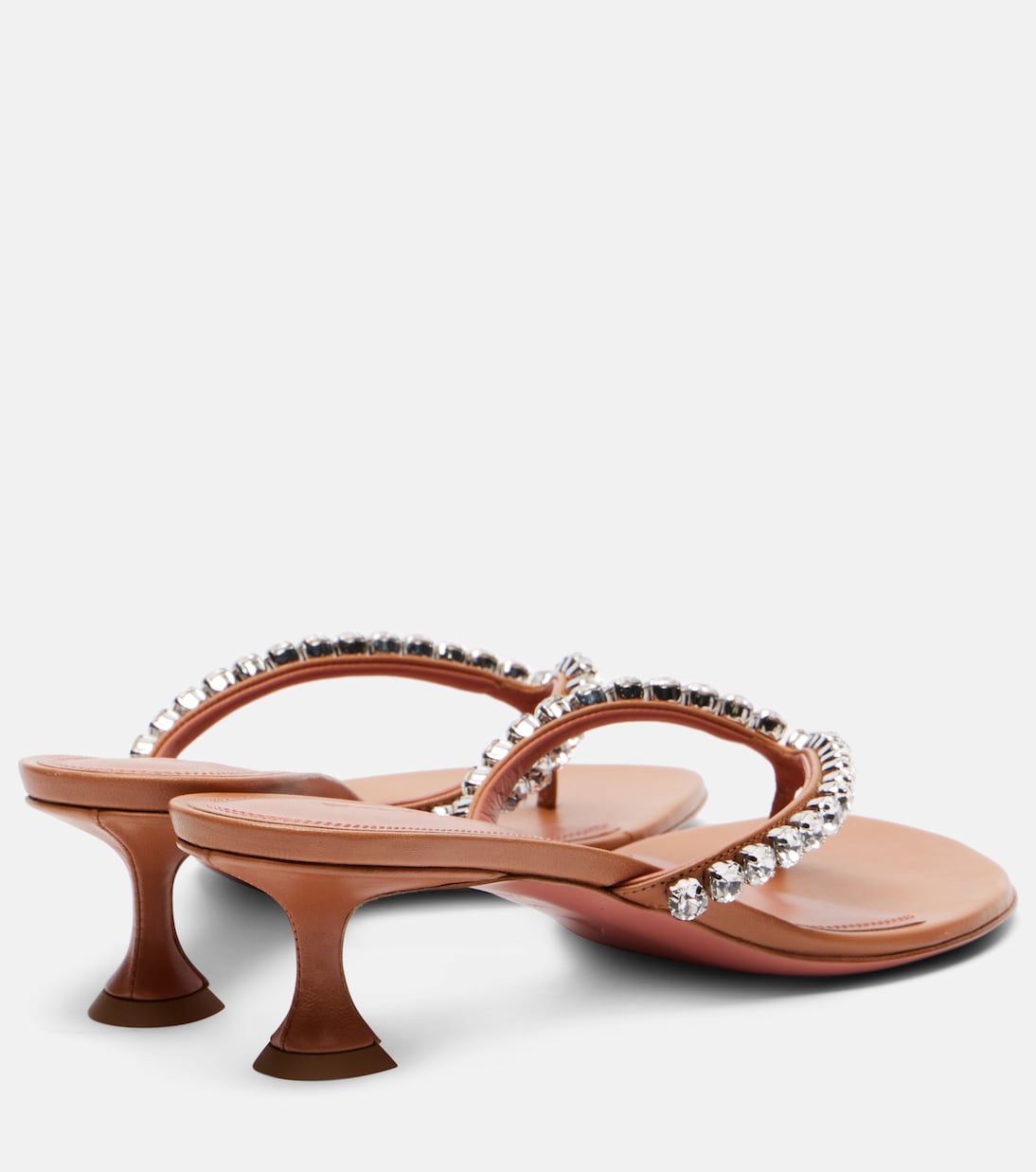 Sandalen Gigi 45 aus Leder mit Kristallen | Amina Muaddi
