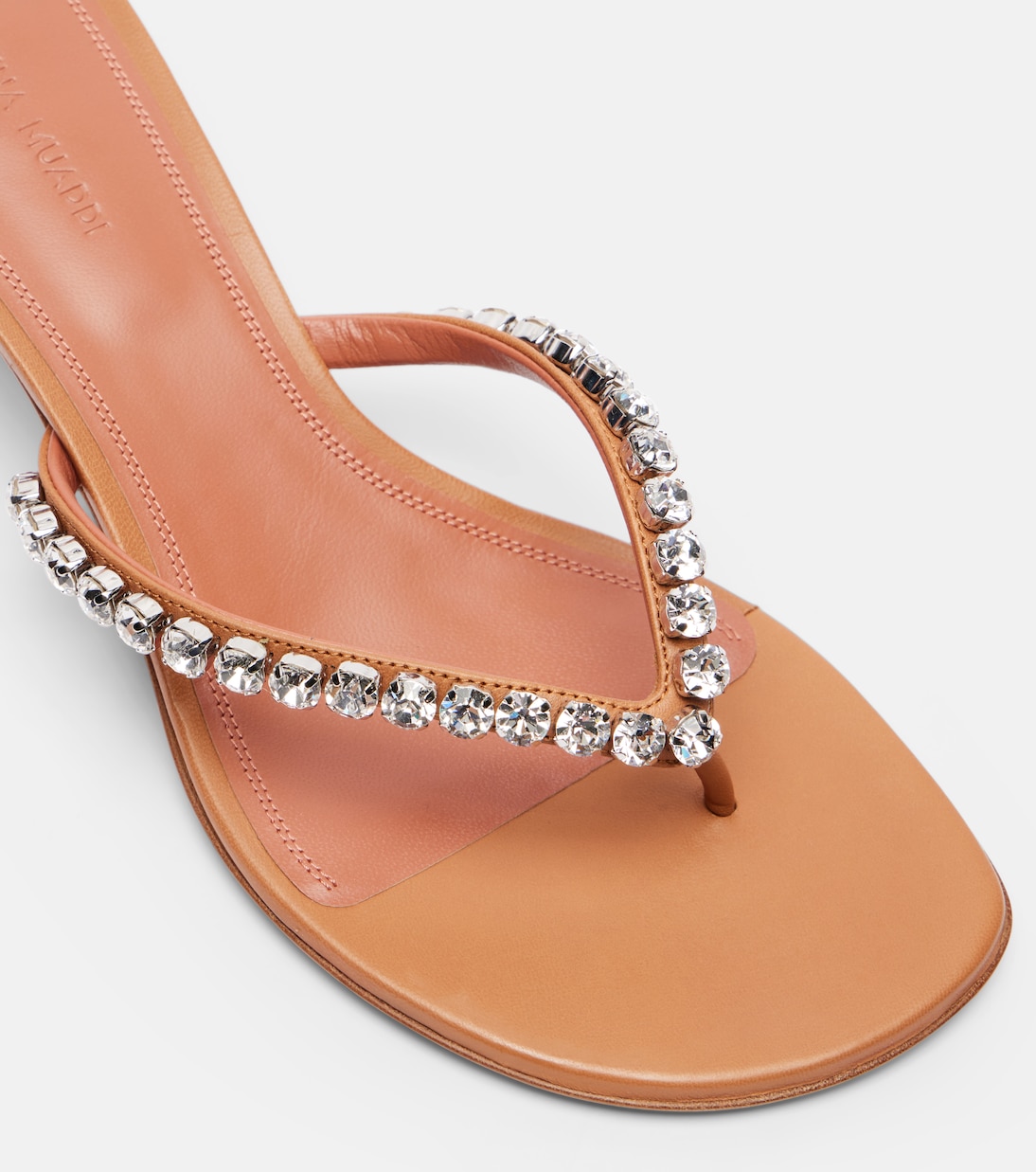 Sandalen Gigi 45 aus Leder mit Kristallen | Amina Muaddi