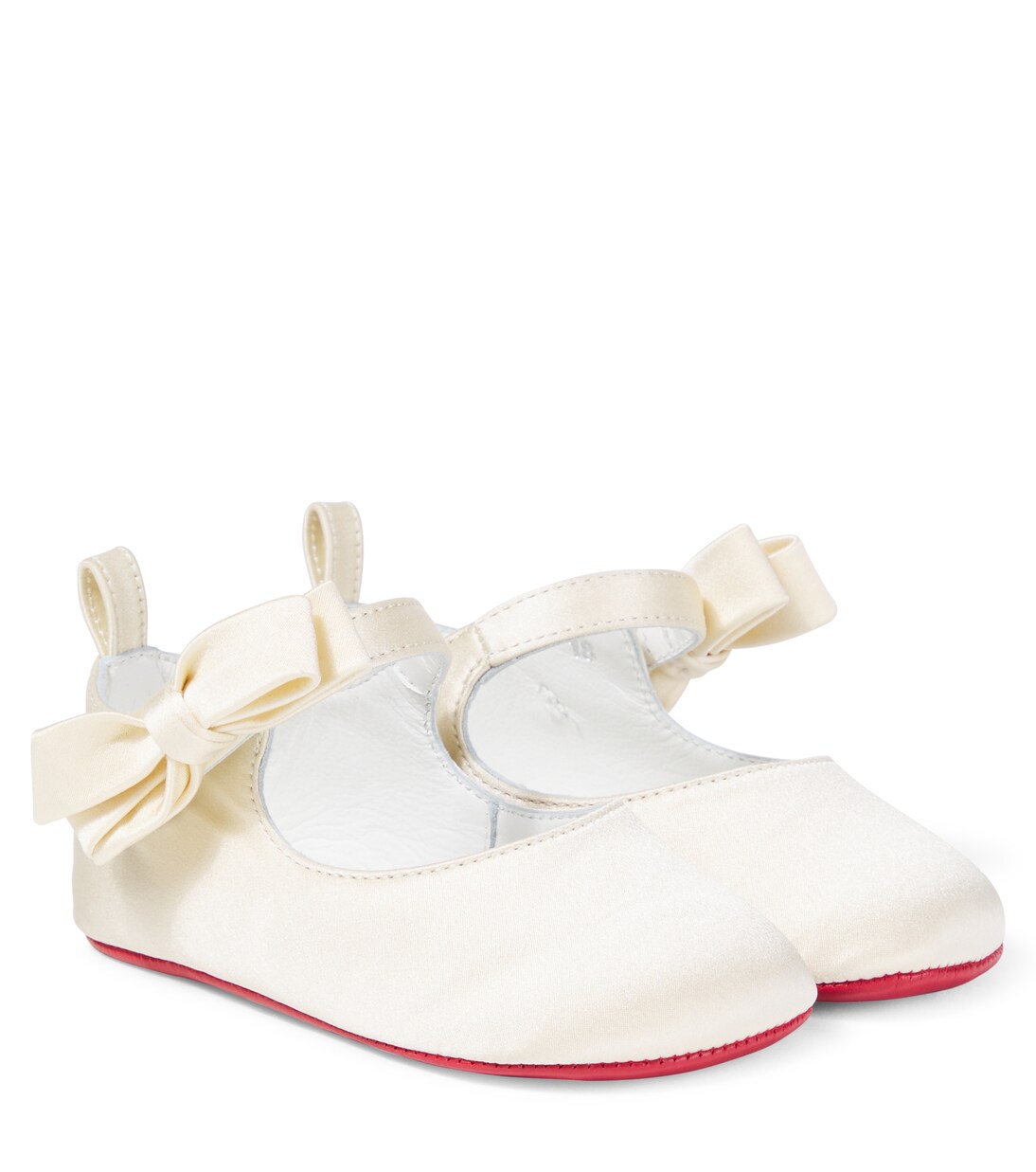 Baby Lou Babe crêpe satin ballet flats | Christian Louboutin Kids
