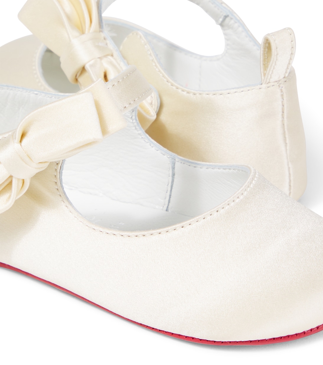 Baby Lou Babe crêpe satin ballet flats | Christian Louboutin Kids