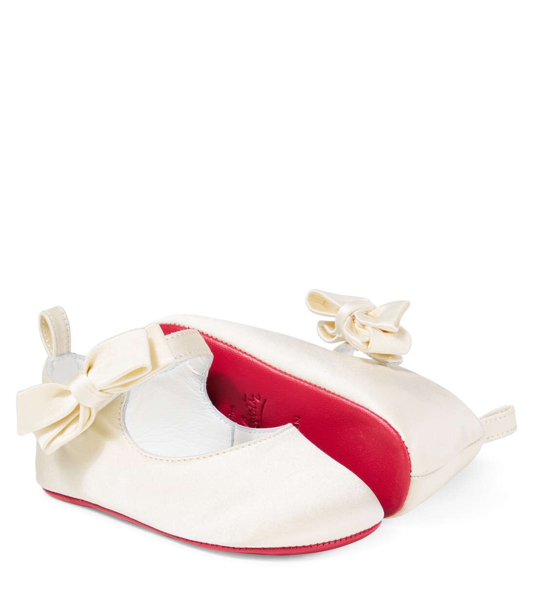 Baby Lou Babe crêpe satin ballet flats | Christian Louboutin Kids