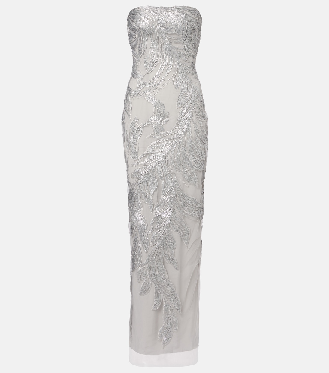 Embroidered silk tulle gown | Monique Lhuillier