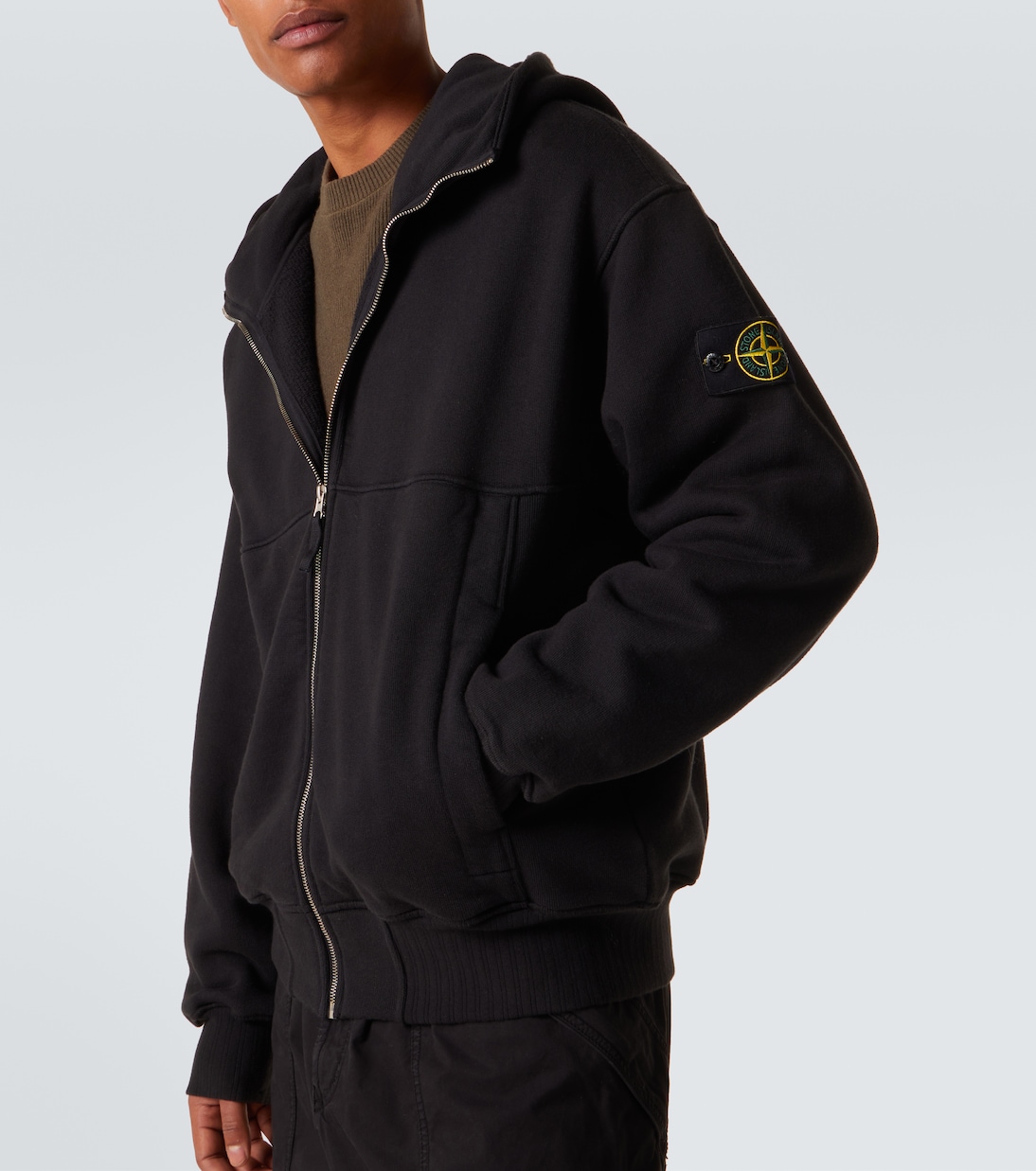Compass cotton fleece hoodie | Stone Island