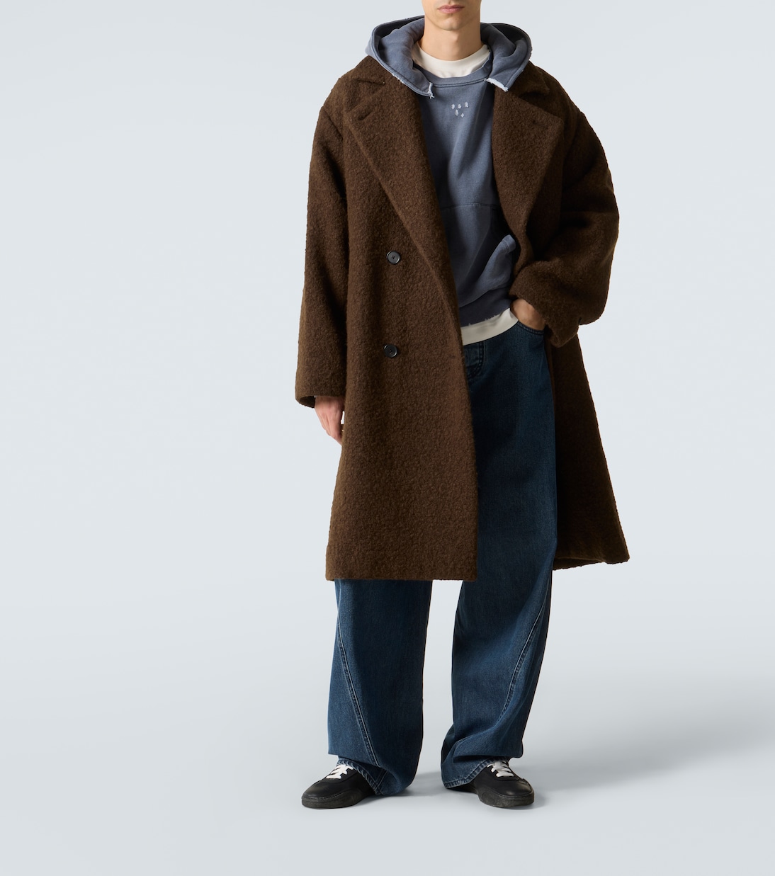 Double-breasted wool-blend coat | A.Presse