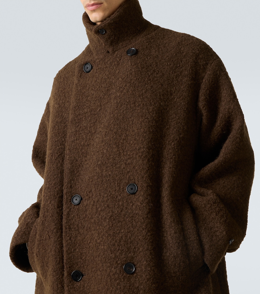Double-breasted wool-blend coat | A.Presse