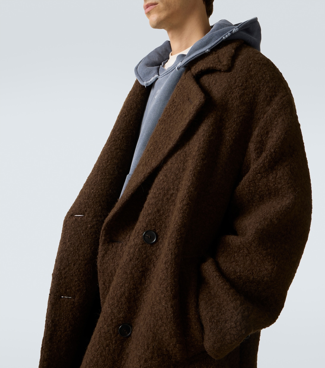 Double-breasted wool-blend coat | A.Presse