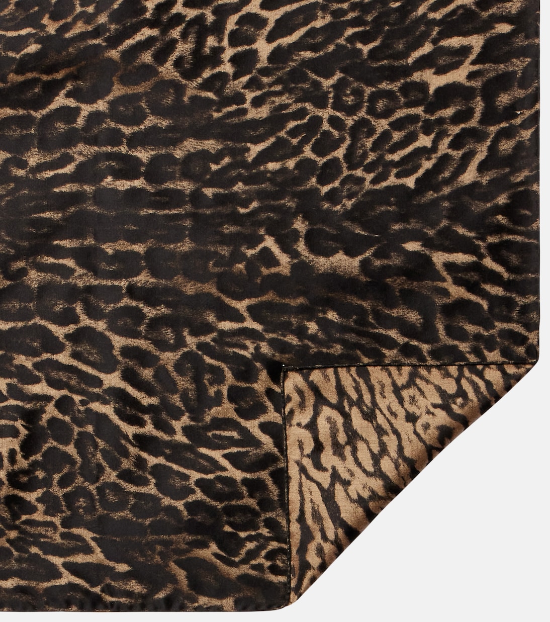 Sciarpa in seta e cashmere con stampa leopardata | Saint Laurent
