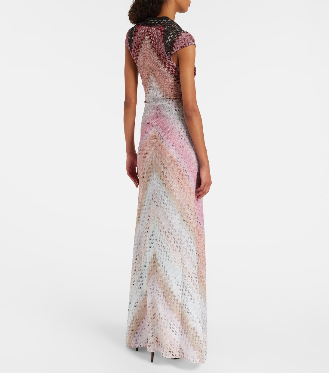 Zigzag jacquard lamé midi dress | Missoni