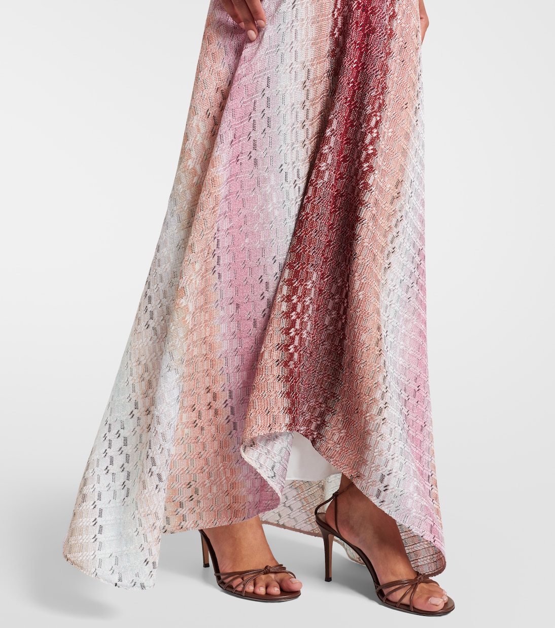 Zigzag jacquard lamé midi dress | Missoni